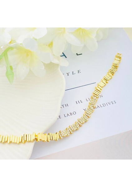 Kadın Bileklik Ritim Bileklik Zirkon Taşlı Kararmaz Xuping Vip Seri 14 Ayar Gold 17+2cm fırsatları