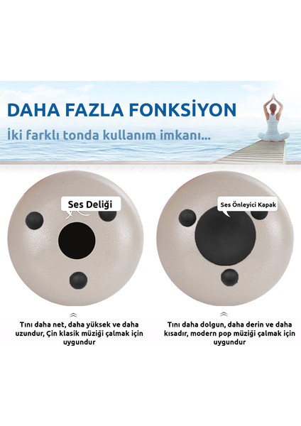 TD-1211WH Çelik Dil Davul Handpan 12 İnç 11 Ton Steel Tongue Drum Full Set
