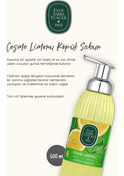 Çeşme Limonu Köpük Sabun 500 Ml, Sıvı Sabun 1500 ml ve Rosie Hediye fiyatları