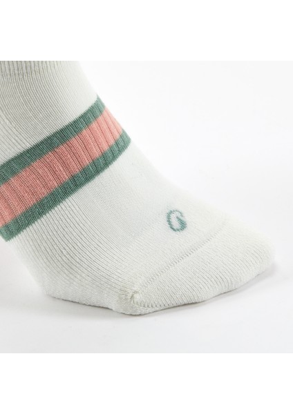 Tenis Çorabı - Kısa Konç - Desenli Pembe/Beyaz/Yeşil - RS 500 indirimleri