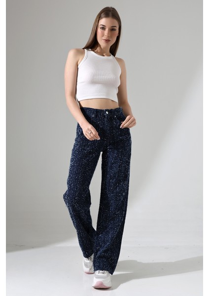 Koyu Mavi Nova Dokulu Straight Jean