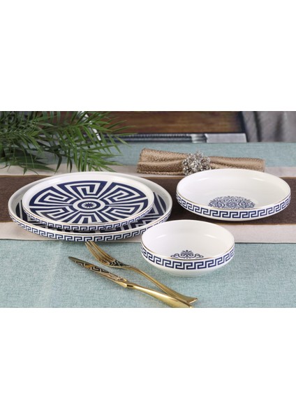 Aquamarine - 24 Parça, Modern, Çağdaş Tasarımlı Porselen Yemek Takımı fiyatları