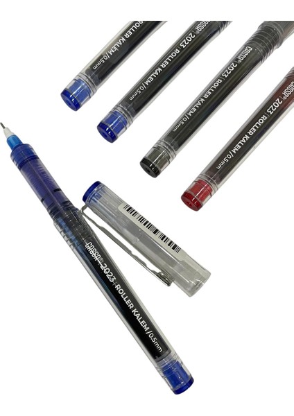 0,5 mm Iğne Uçlu Roller Kalem ( 3 Mavi , 1 Siyah , 1 Kırmızı )