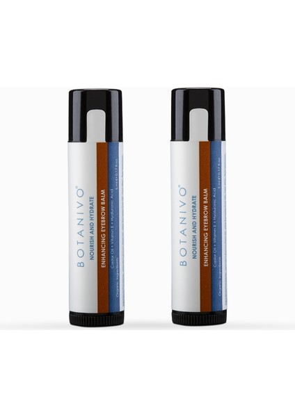 Kaş Zenginleştirici & Besleyici Balm | Güçlü, Canlı, Dolgun Kaşlar | Organik Içerikli | 2x5 ml Stick