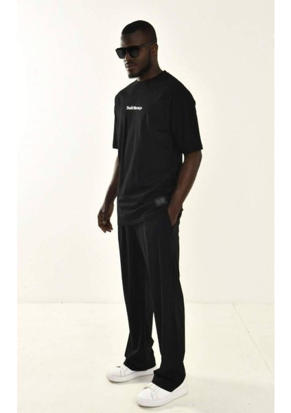 Erkek Sırt Baskılı Pamuk Kalın Dokulu T-Shirt modelleri