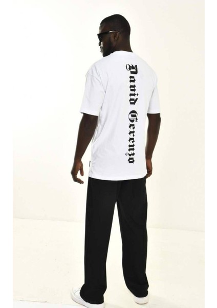 Erkek Sırt Baskılı Pamuk Kalın Dokulu T-Shirt fiyatları