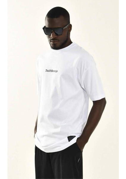 Erkek Sırt Baskılı Pamuk Kalın Dokulu T-Shirt modelleri