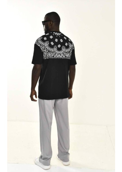 Erkek Etnik Baskılı Pamuk Kalın Dokulu T-Shirt indirimleri