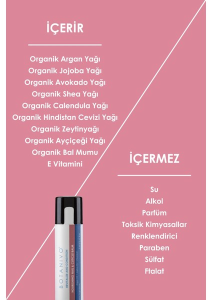 Canlandırıcı Tırnak & Tırnak Eti Balmı | Besleyici & Güçlendirici | Organik Içerikli | 5 ml Stick modelleri
