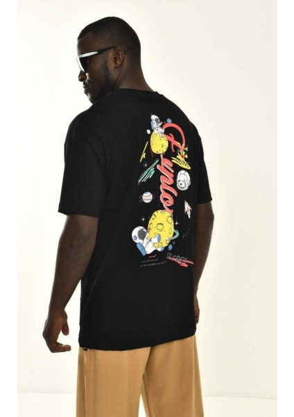 Erkek Secret Baskılı Pamuk Kalın Dokulu T-Shirt