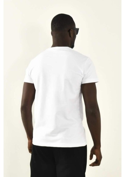 Örgülü Cep Detay Bisiklet Yaka T-Shirt