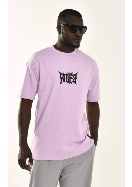Erkek Sırt Baskı Pamuk T-Shirt