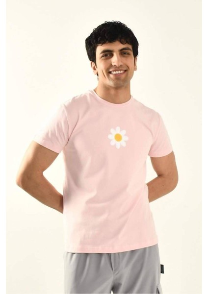 Papatya Nakış Detaylı Bisiklet Yaka T Shirt modelleri