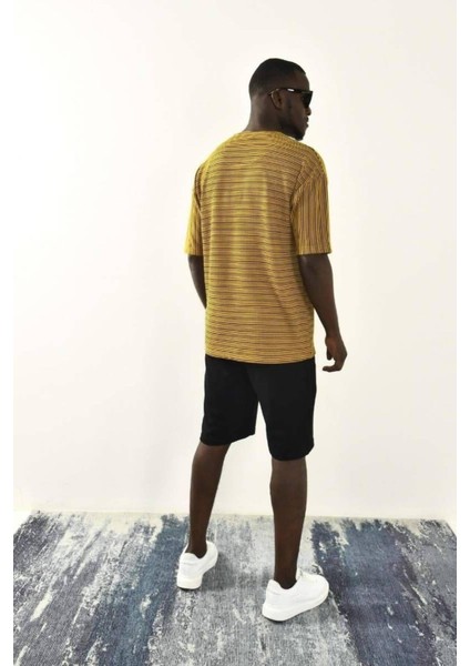 Bağcıklı Yaka Detaylı Oversize Tshirt