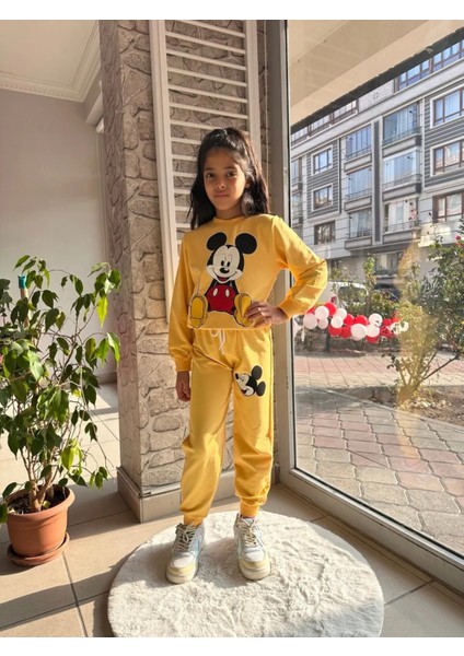 Mickey Mouse Detaylı Kız ve Erkek Çocuk Tarz Eşofman Takımı fiyatları