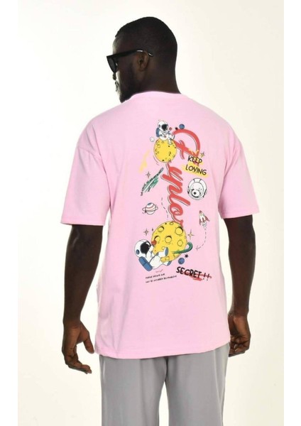 Erkek Secret Baskılı Pamuk Kalın Dokulu T-Shirt