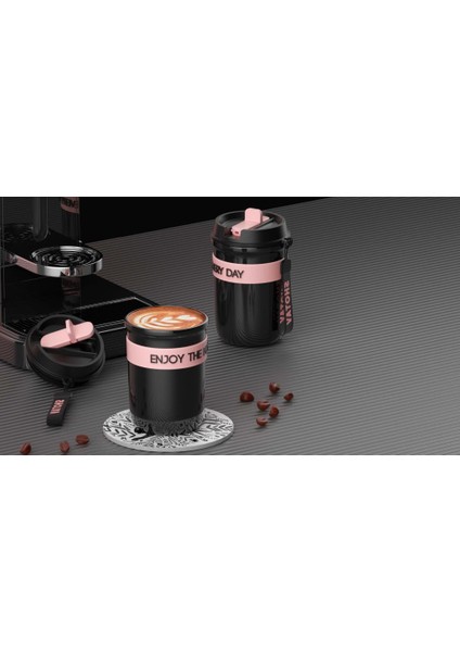 Strow Çelik Termos Mug 410ML Krem