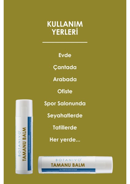 Çok Amaçlı Tamanu Balm | Cilt Kurtarıcı, Onarıcı, Yatıştırıcı | 5 ml Stick