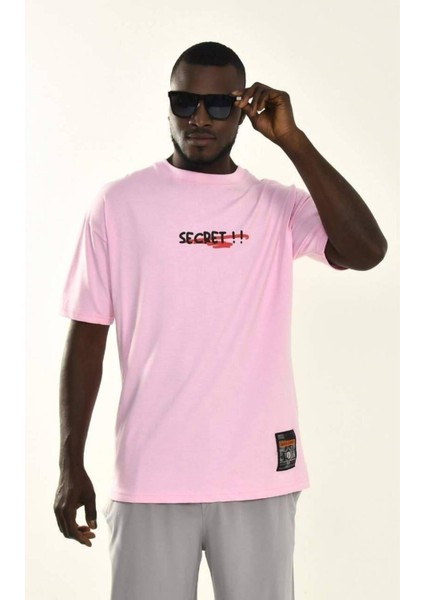 Erkek Secret Baskılı Pamuk Kalın Dokulu T-Shirt