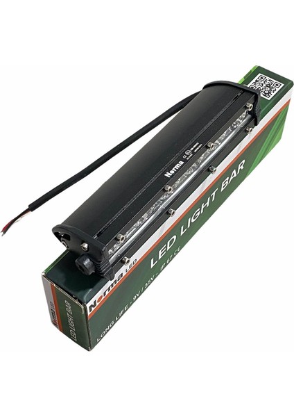 9V-35V LED Bar Off-Road 18W (6 Ledli) Tek Sıra Ince Düz (180 Mm) Beyaz