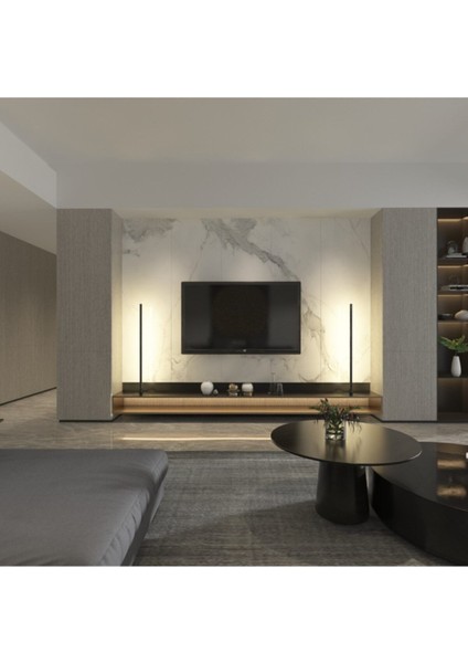 Lighting Gün Işığı ve Rgb Ikisi Birarada Wifi Akıllı LED Lambader Siyah 100 cm