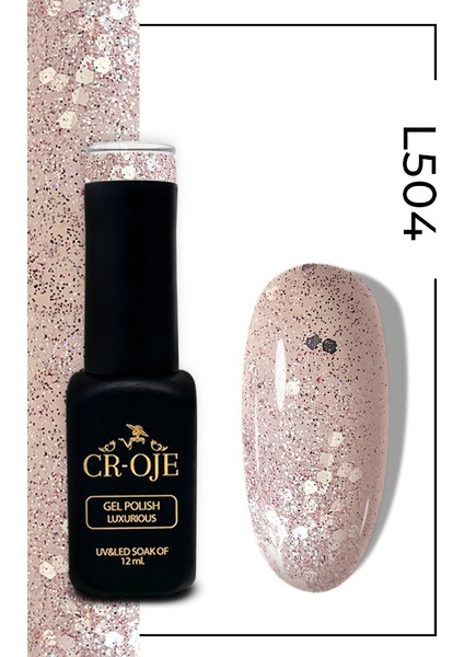 Kalıcı Oje L504- Simli Pembe (12 ML.)