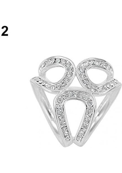 Gümüş Tarzı Ipek Eşarp Tokası Tutucu Taşlı Taç Halka Ip Broş Eşarp Tokası Toka Takı Hediye (Yurt Dışından)