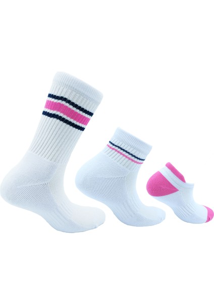 Kadın Pamuklu Spor Çorap 3 Farklı Boy - 3'lü Paket