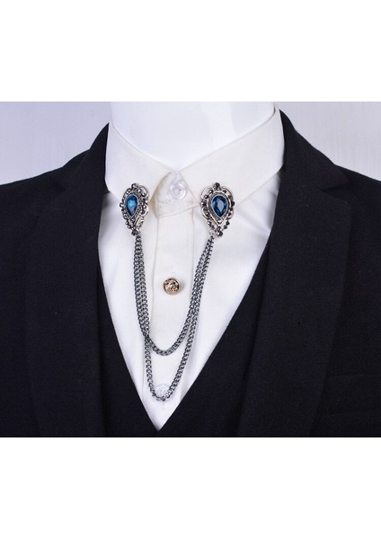Yeşil Stil Erkekler Için Vintage Su Damlası Yaka Kemerli Broş, Kore Takım Gömlek Yaka Tokası Iğne ve Broşlar Erkek Takı (Yurt Dışından) modelleri
