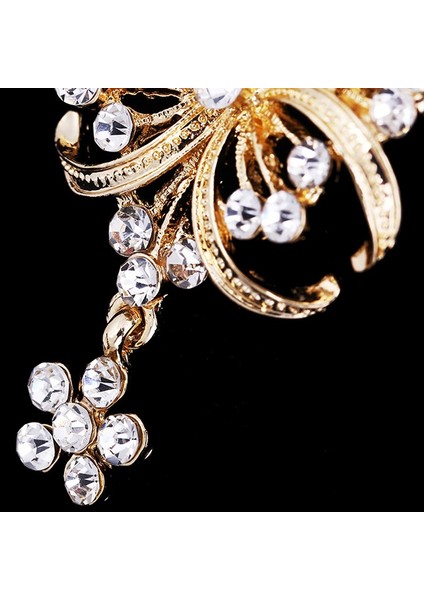 1 Bilgisayar Vintage Stil Inci ve Kristal Altın Tonlu Pin Broş Düğün Parti Hediye (Yurt Dışından)