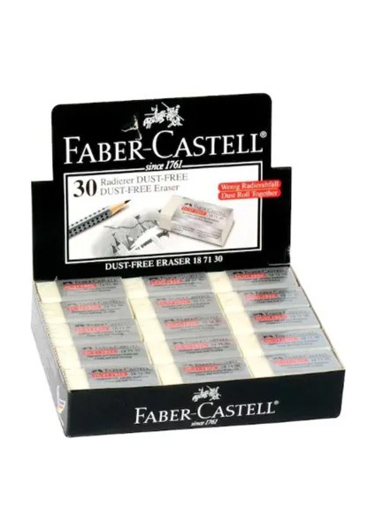 Faber-Castell Dust-Free Silgi (187130) (30 Lu) (1 Kutu)