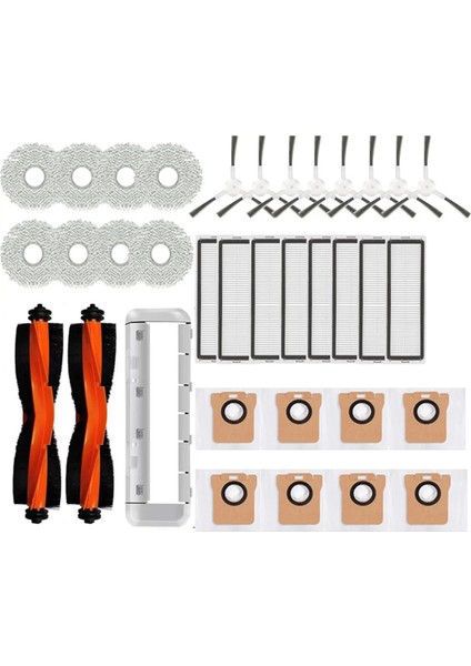 Robot Süpürge X20+, X10+ / X20 Plus, X10 Plus Temizleyici Ana Yan Fırça Hepa Filtre Paspas Pedleri Toz Torbaları (Yurt Dışından)