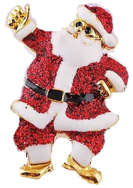 Jingle Çanları Noel Broşları Noel Baba Yılbaşı Ağaçları Ziller Çoraplar Taşlı Pin Rozetler (Yurt Dışından)
