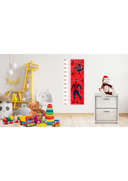 Örümcek Adam Temalı Boy Ölçer Folyo Duvar Sticker 50*110
