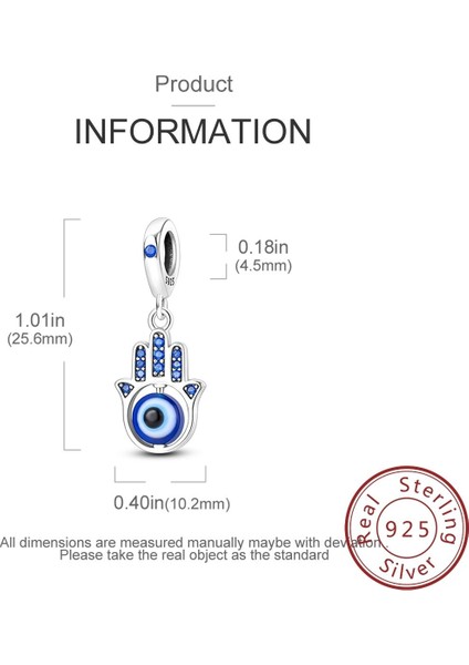 Hamsa Eli Nazar Boncuklu Charm