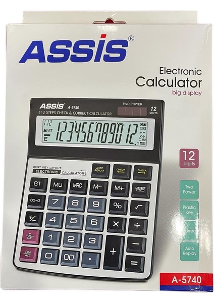 Cassa Elektronik Hesap Makinesi 12 Haneli