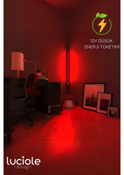LED Abajur Aplik Gece Lambası Rgb Lambader 16 Renkli Uzaktan Kumandalı Işık 4 Animasyonlu Luciled1 modelleri