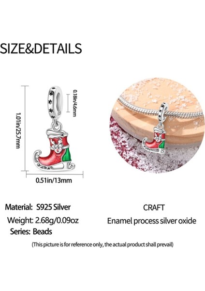 Yılbaşı Serisi Noel Paten Ayakkabı Charm
