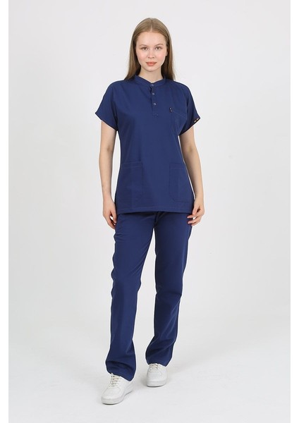 Plumeria Hakim Yaka Koyu Indigo Uniforma (Likralı) M - Takım - Hayır Isim Yazılmasın fiyatları