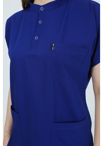 Plumeria Hakim Yaka Saks Mavi Uniforma (Likralı) M - Takım - Hayır Isim Yazılmasın indirimleri