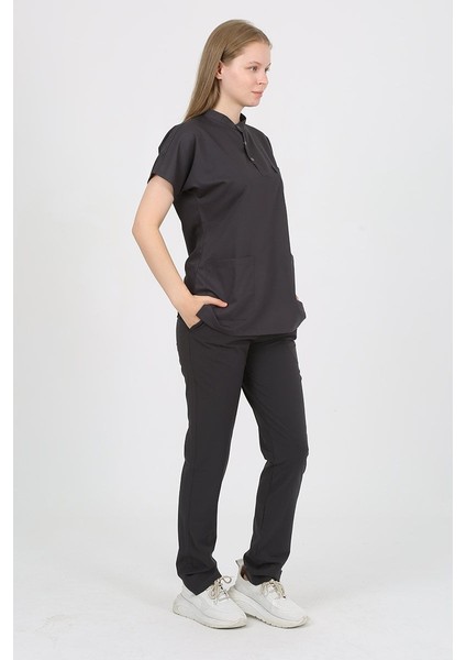 Plumeria Hakim Yaka Füme Uniforma (Likralı) M - Takım - Hayır Isim Yazılmasın fiyatları