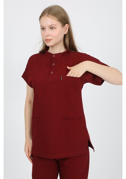 Plumeria Hakim Yaka Bordo Uniforma (Likralı) 2xs - Takım - Hayır Isim Yazılmasın indirimleri