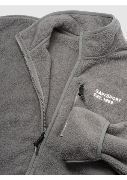 Erkek Gri Gap Logo Arctic Fleece Fermuarlı Ceket fiyatları