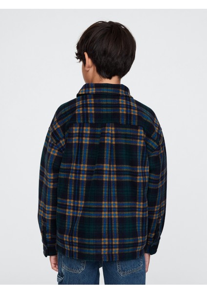 Erkek Çocuk Koyu Mavi Yarım Fermuarlı Desenli Sweatshirt indirimleri