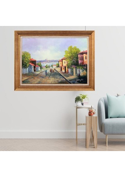 Altın Çerçeveli Paspartulu Tablo C568