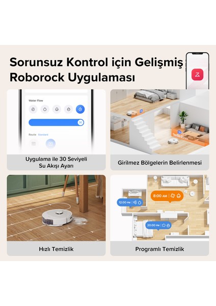 Vacuum Cleanner Q8 Max Robot Süpürge Beyaz