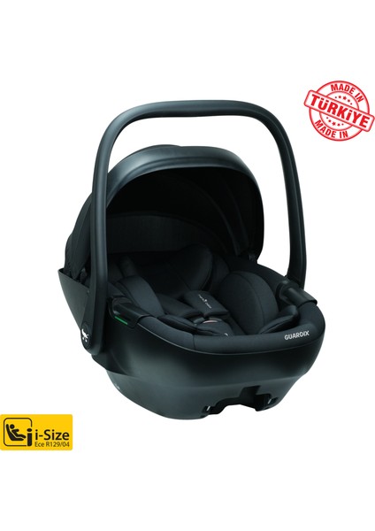 Guardix ayarlanabilir Baş Destekli I-Size Bebek Oto Koltuğu 0-13 kg Siyah, hafif