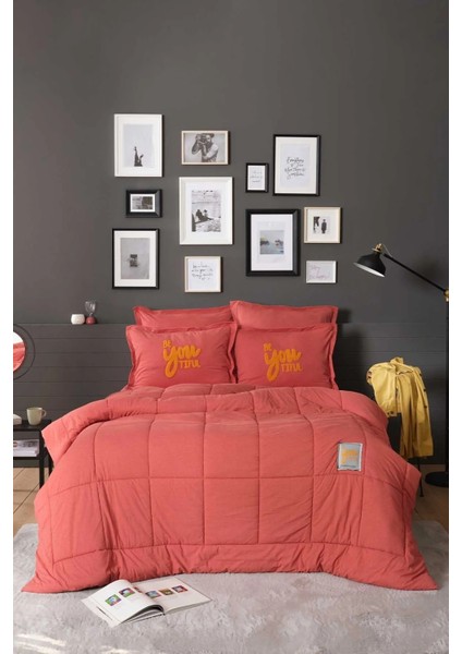 Home Motto Cotton Comfort Tek Kişilik Mercan