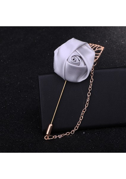 Gümüş Grisi Damat Papyon Papatya Gelin Buketi Düğün Nişan Çiçeği Groomsmen Papyon Düğün Çiçekleri Evlilik Aksesuarları (Yurt Dışından)