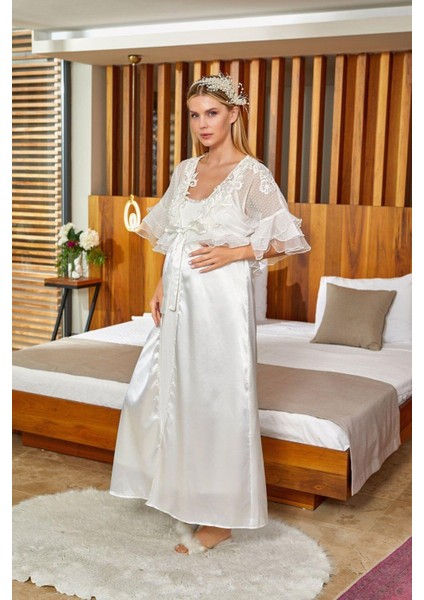 Kadın Krem Lohusa Sabahlık 24614 fiyatları